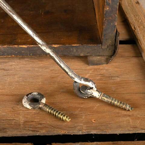 #49504 Antique Brass Eye & Hook Latch Hardware image 2