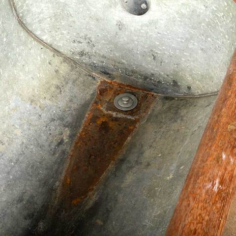 #49518 29x59 Antique Oak Rimmed Metal Bathtub image 3