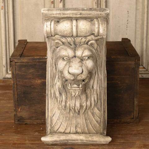 #49532 Cast Plaster Lion Bracket Wall Hanging image 2