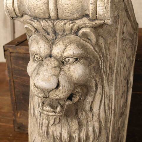 #49532 Cast Plaster Lion Bracket Wall Hanging image 4