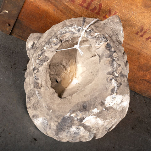 #49542 Plaster Lion Head Relief Plaque Ornament image 7