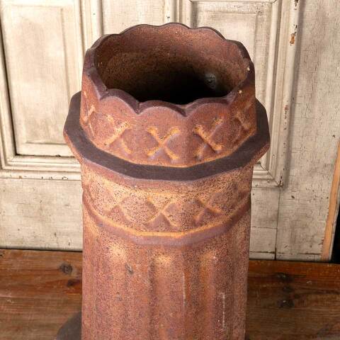 #49548 Salvaged Antique Terra Cotta Chimney Pot image 4