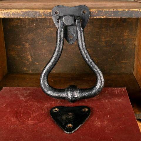 #49551 Vintage Wrought Iron Door Knocker Hardware image 3