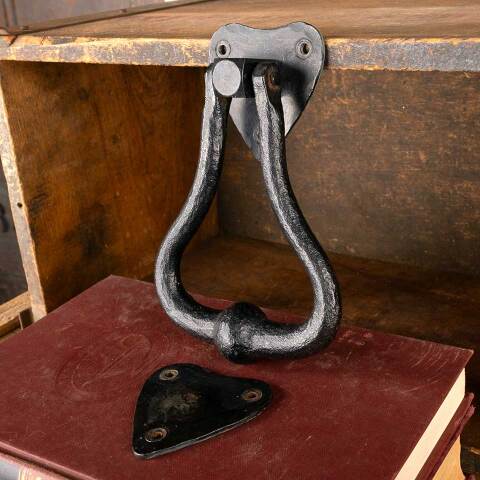 #49551 Vintage Wrought Iron Door Knocker Hardware image 4