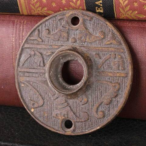 #49600 Antique Ornate Doorknob Rosette Hardware image 3