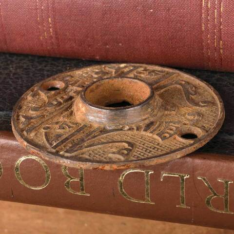 #49600 Antique Ornate Doorknob Rosette Hardware image 2