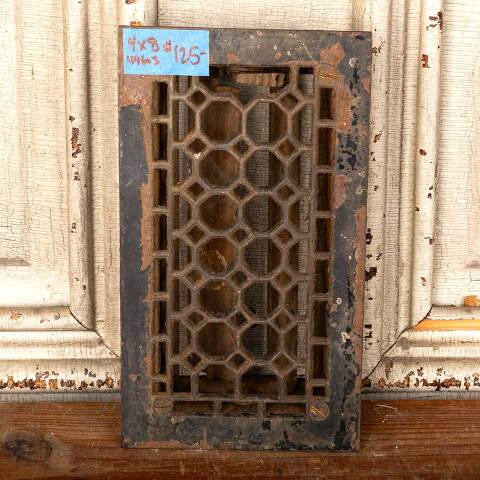#49603 4x8 Antique Heat Grate Floor Vent Cover image 2