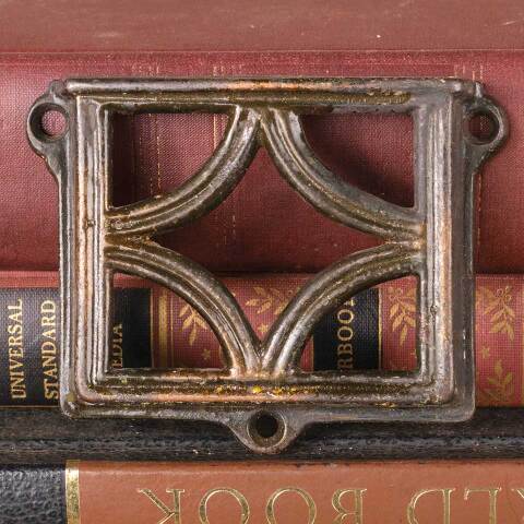 #49608 Antique Metal Church Pew Envelope Holder image 2