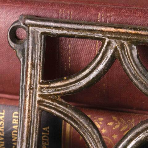 #49608 Antique Metal Church Pew Envelope Holder image 3