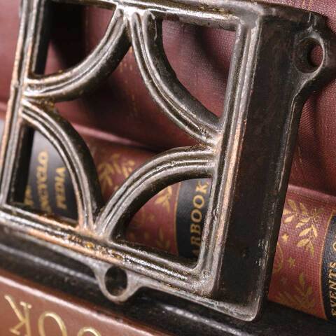 #49608 Antique Metal Church Pew Envelope Holder image 5