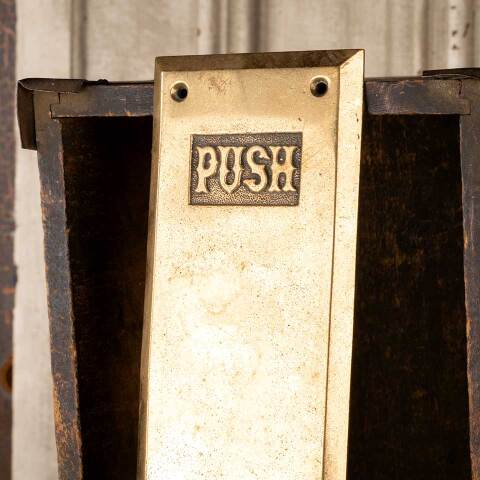 #49610 Antique Brass Door PUSH Plate Hardware image 2