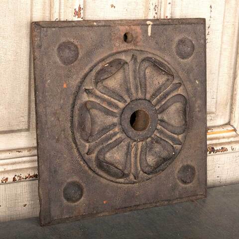 #49614 Antique Cast Iron Building Stabilizer Rosette image 2