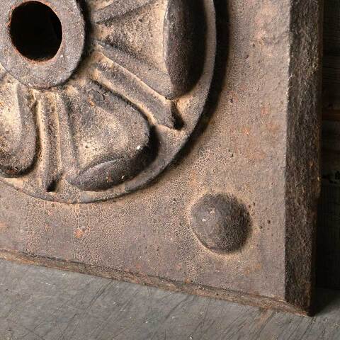 #49614 Antique Cast Iron Building Stabilizer Rosette image 4