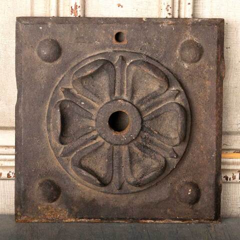#49614 Antique Cast Iron Building Stabilizer Rosette image 5