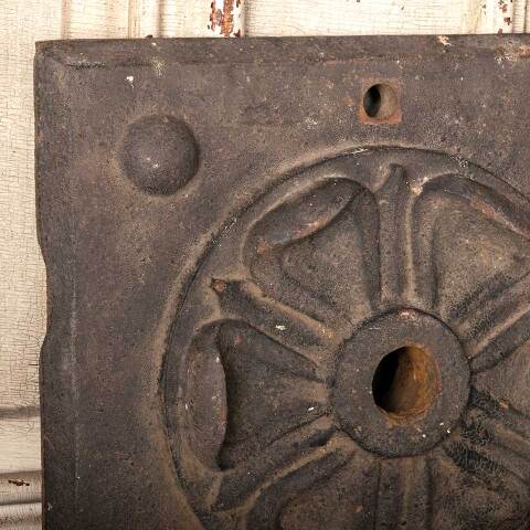 #49614 Antique Cast Iron Building Stabilizer Rosette image 6