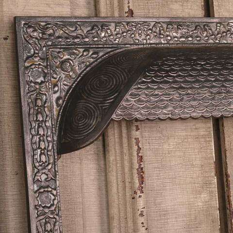 #49616 25x30 Antique Cast Iron Fireplace Surround image 2