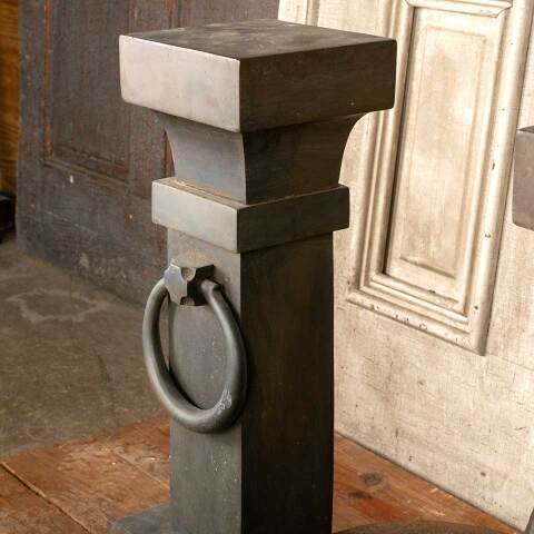 #49622 Large Antique Brass Fireplace Andirons image 4