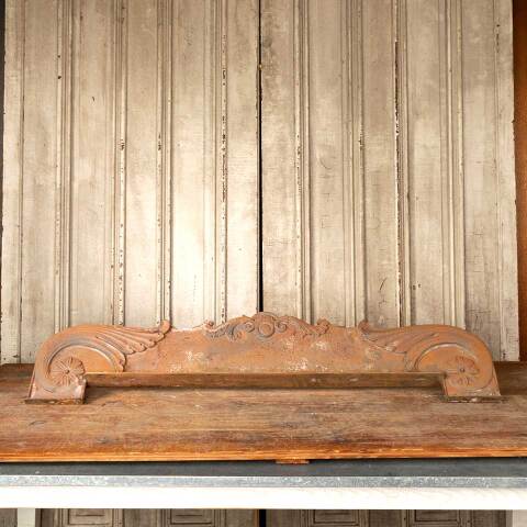 #49624 Salvaged Antique Cast Iron Pediment image 2