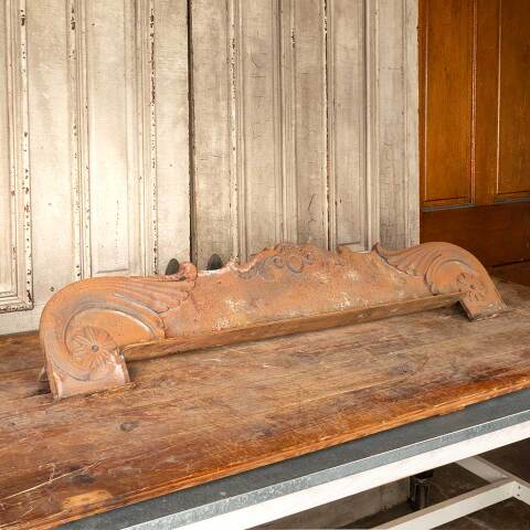 #49624 Salvaged Antique Cast Iron Pediment image 3