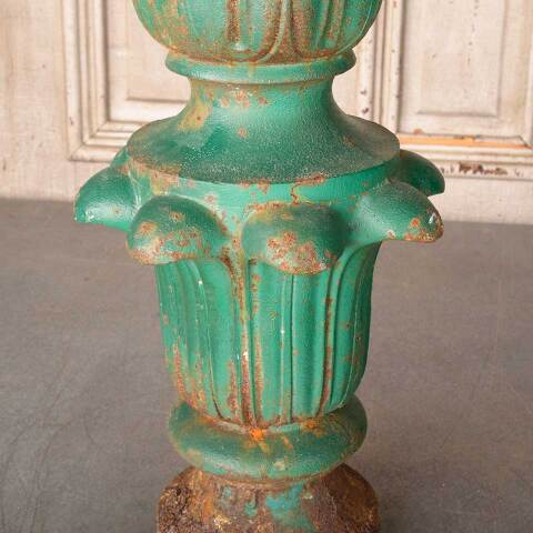#49625 Salvaged Antique Cast Iron Street Lamp Finial image 3