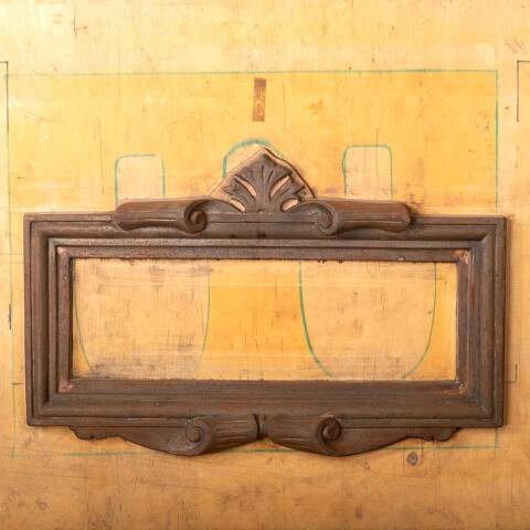 #49626 Salvaged Antique Sign Frame Foundry Mold image 2