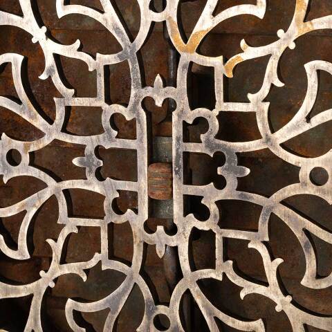 #49638 12" Antique Round Heat Grate Vent Cover image 2