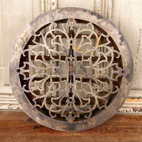 #49638 12" Antique Round Heat Grate Vent Cover image 3