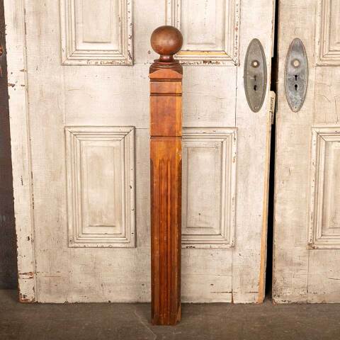 #49659 Salvaged Antique Wood Staircase Newel Post image 2