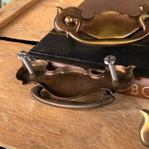 #49696 Set of 4 Vintage Furniture Drawer Bail Pulls image 4