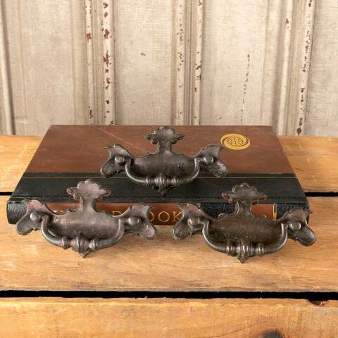 #49697 Vintage Brass Furniture Drawer Bail Pulls image 2