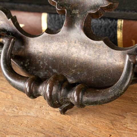 #49697 Vintage Brass Furniture Drawer Bail Pulls image 4