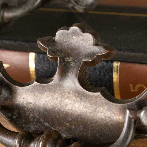 #49697 Vintage Brass Furniture Drawer Bail Pulls image 5