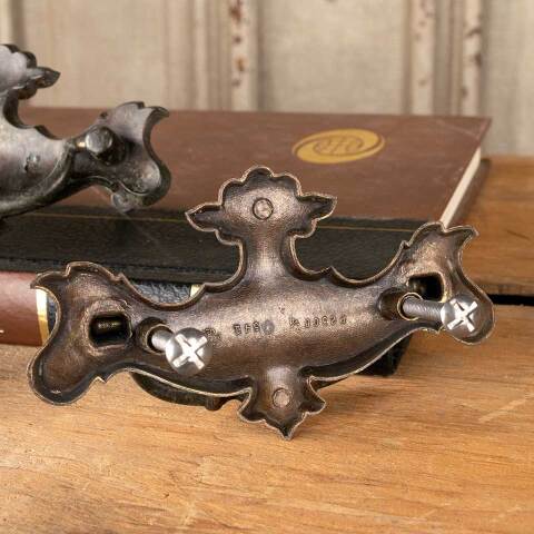 #49697 Vintage Brass Furniture Drawer Bail Pulls image 6