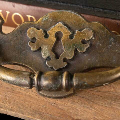 #49704 Vintage Brass Furniture Drawer Bail Pulls image 5