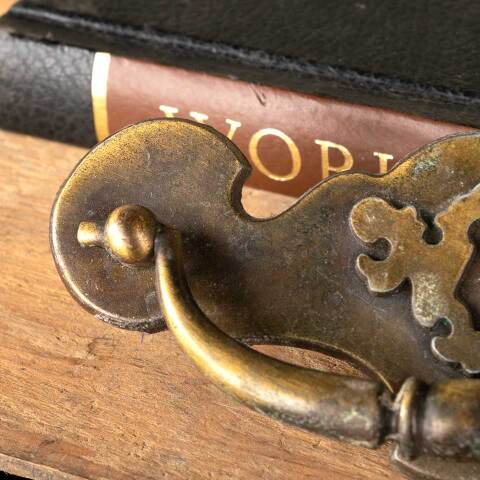 #49704 Vintage Brass Furniture Drawer Bail Pulls image 6