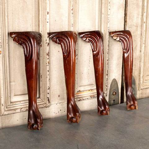 #49733 Set of 4 Ball & Claw Wood Furniture Legs image 2