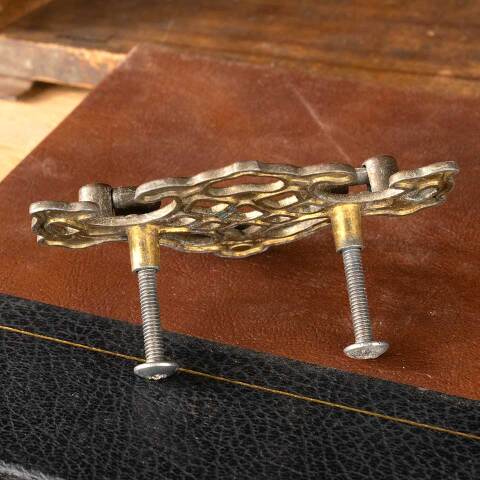 #49738 Vintage Brass Furniture Drawer Bail Pulls image 4