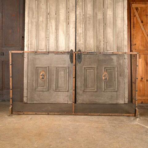 #49791 72x36 Large Antique Metal Fireplace Screen image 3