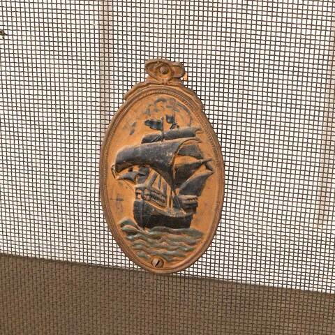 #49791 72x36 Large Antique Metal Fireplace Screen image 4