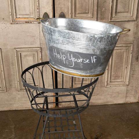 #49792 Metal Stand with Ice Bucket Planter image 3