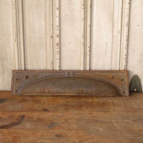 #49806 Salvaged Antique Cast Iron Fireplace Surround Hood image 2