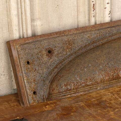 #49806 Salvaged Antique Cast Iron Fireplace Surround Hood image 3