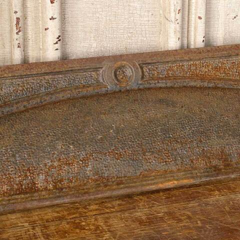 #49806 Salvaged Antique Cast Iron Fireplace Surround Hood image 5