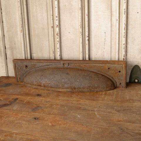 #49806 Salvaged Antique Cast Iron Fireplace Surround Hood image 6