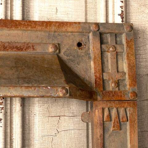 #49807 30x31 Antique Cast Iron Fireplace Surround image 5