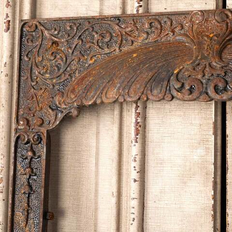 #49808 25x31 Antique Cast Iron Fireplace Surround image 2