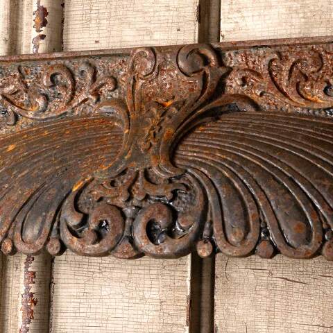 #49808 25x31 Antique Cast Iron Fireplace Surround image 4