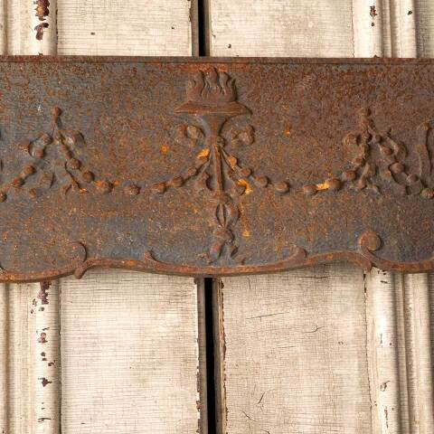 #49810 25x30 Antique Cast Iron Fireplace Surround image 4