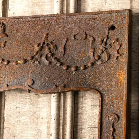 #49810 25x30 Antique Cast Iron Fireplace Surround image 5
