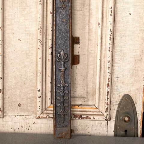 #49811 25x30 Antique Cast Iron Fireplace Surround image 3